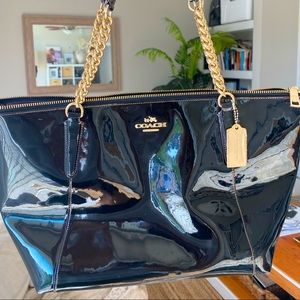 Black and Gold classic Coach purse